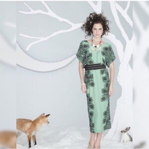 Anthropologie Corey Lynn Calter peacock dress, Size xs kimono style